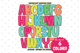 Bubble Dot Rainbow Font - $69.00