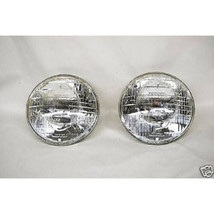 7&quot; Halogen 6-Volt Sealed Beam Glass Headlight Head Light Lamp Bulbs Pair 6V - £25.53 GBP