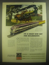 1945 GM Atlantic Coast Line Locomotive Ad - It's a great new day for railroading - $18.49