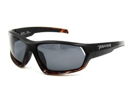 Peppers Depth Charge Polarized Wrap Sunglasses Matte Black Fade Tort /Sm... - $29.65