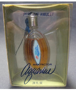 Vintage Max Factor Perfume Amulet Aquarius .38 Oz Splash Mint in Box! - $14.99