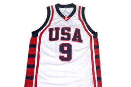 Lebron James #9 Team USA Men Basketball Jersey White Any Size image 1