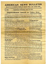 American News Bulletin Guatemala Inter American Affairs 1945 Assault on ... - £27.66 GBP