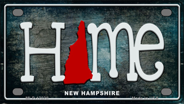 New Hampshire Home State Outline Novelty Mini Metal License Plate Tag - $14.95