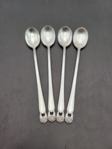 Eternally Yours Pattern by 1847 Rogers Silverplate Set of 4 Iced Tea Spo... - £24.40 GBP