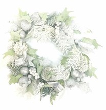 Home For ALL The Holidays 12 Inch Green and Silver Candle Ring/Wreath - £23.74 GBP