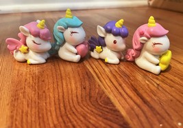 4 Unicorn Ornament Toys Girl Birthday Gift goody bag party favors birthday party - £20.09 GBP
