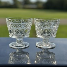 2 pcs Vintage Hazel Atlas Glass Gothic Big Top Peanut Butter Footed Sherbet Cup - £17.90 GBP