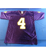 NFL TEAM APPAREL MINNESOTA VIKINGS PURPLE JERSEY BRETT FAVRE #4 MENS MEDIUM - $44.58 CAD