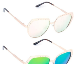 New Gold Frame Fashion Round Sunglasses - $10.89