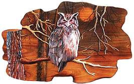 Zeckos Owl Hand Crafted Intarsia Wood Art Wall Hanging 23 X 15 X 2.5 Inches - £78.38 GBP