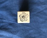 Magenta Rubber Stamp Small Pinwheel Flower Made in Canada 1&quot; - £8.52 GBP