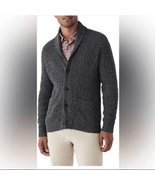 Faherty Marled Organic Cotton and Cashmere Cardigan Grey $160 L - $54.00