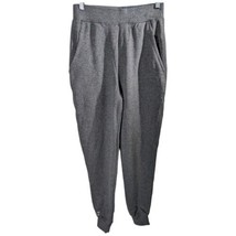 Mens Sweat Pants Small with Pockets Dark Gray Drawstring Warm Fleece Sz S - $24.06