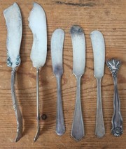 Vtg Junk Drawer Lot Silverplate Victorian Antique Flatware Butter Knives Knife - £39.17 GBP