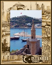 Istanbul Turkey Laser Engraved Wood Picture Frame Portrait (8 x 10) - £42.35 GBP