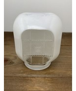 Vintage Square Light Shade White Milk Glass Clear Paneled Window Single ... - €30,05 EUR