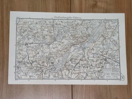 1938 Vintage Map Of Mecklenburg Switzerland Mecklenburgische Schweiz Germany - £13.61 GBP