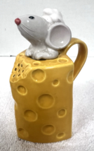 Norcrest Mouse w Chef Hat In Cheese Shaker K-425 Hand Painted 5 1/4" w Tags - $32.18