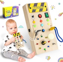 Montessori Wooden Busy Board Toddlers Kids Children&#39;s Sensory Activity Board Toy - £14.89 GBP