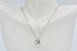 Tiffany &amp; Co. Elsa Peretti Sterling Silver Double Teardrop Pendant w/ Chain 16&quot; - £258.58 GBP