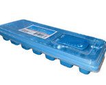ICE CUBE TRAY w/Cover Turquoise Base/Clear Lid/Blue Line~for Brooth~No S... - $9.78