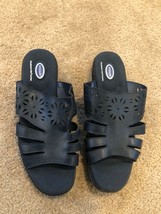 Dr Scholls Women&#39;s Navy Blue Woven Sandals Advanced Comfort Size 9 Euc - £14.87 GBP