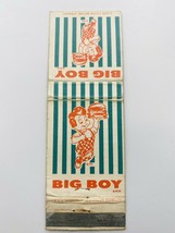 Rare Vintage Matchbook Cover K3 BIG BOY BURGER Chicago Illinois Stripes Design - £16.57 GBP