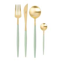 Cutipol Goa Mint Green Gold 12 Piece Cutlery Set - £225.17 GBP