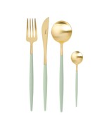 Cutipol Goa Mint Green Gold 12 Piece Cutlery Set - £224.57 GBP