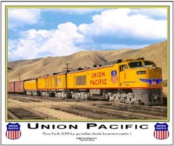 Union Pacific &quot; Turbine-Electric Locomotive&quot; Railroad Tin Sign /Train Wall Art - £22.40 GBP