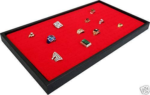 144 RED RING JEWELRY DISPLAY CASE ORGNIZER INSERT NEW - $18.95