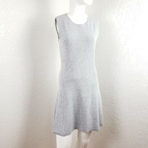 Theory Wool Sleeveless Fit Flare Dress Heathered Gray Knit Women Sz S - £61.12 GBP