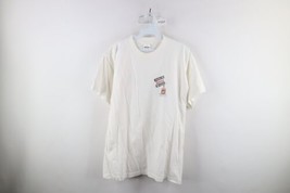Vtg 90s Mens Large Distressed Spell Out After Shock Liqueur T-Shirt White USA - £35.57 GBP