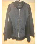 DG2 by Diane Gilman Super Stretch Knit Hooded Jacket Black SZ M Q99 - $20.29 CAD
