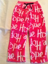 Size 6  7 Justice pajama Breast Cancer Awareness bottoms Hope lounge sle... - £11.14 GBP