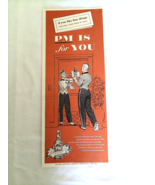 1955 PM Whiskey Ad &quot;PM is for you&quot; - $184.10 MXN