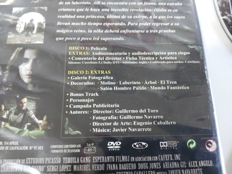 El Maze del Faun 2 X DVD Guillermo del Toro Edition Special Item image 5