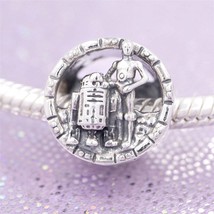 925 Sterling Silver Star Wars C-3PO and R2-D2 Charm Bead - £11.14 GBP