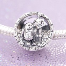 925 Sterling Silver Star Wars C-3PO and R2-D2 Charm Bead - £10.45 GBP