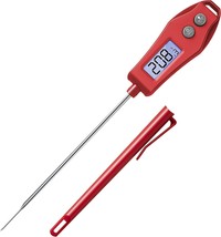 Etekcity EMT100 Digital Instant Read Meat Thermometer, 5&quot;Long Probe, Red - £8.52 GBP