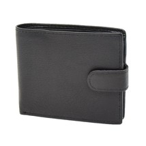 DR408 Men&#39;s Bifold Leather Notecase Wallet Black - £18.71 GBP
