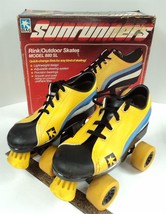 VTG MAG Mattel Sunrunners Roller Skates - Yellow Blue Black White - Size 5/7 - £50.25 GBP