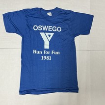 Vintage Oswego Y Run For Fun T-Shirt USA Single Stitch M 1981 Screen Stars - $315.92 MXN