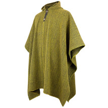 LLAMA WOOL HOODED PONCHO MENS WOMANS UNISEX PULLOVER SWEATER JACKET CAMO - $98.95