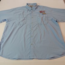 Columbia FM7055 BOAT INC Men's Blue Vented Button-Down Employee Shirt Size 2XL image 11