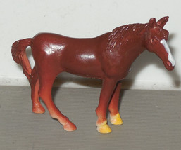 Pretend Play HORSE PVC figure RARE Vintage Hard Plastic equestrian #2 - $4.81