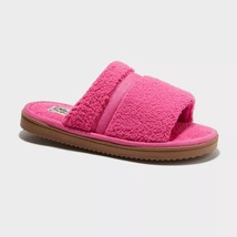 Dluxe by Dearfoams Women&#39;s Staci Slippers Pink Small 5-6 NWT - $9.89