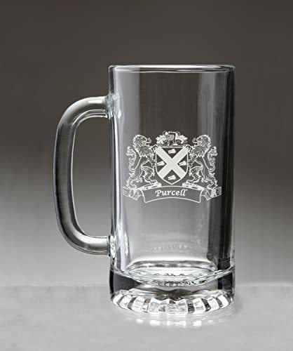 Purcell Irish Coat of Arms Beer Mug with Lions