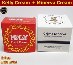 Minerva Crème For Acne + Kelly Pearl Whitening Cream كريم منيرفا + كريم كيلي - £16.45 GBP